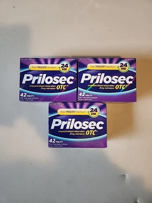 Lote de 3 reductores de ácido Prilosec OTC 20mg - 42 comprimidos cada caja exp. 04/2026 Foto 1 de 2