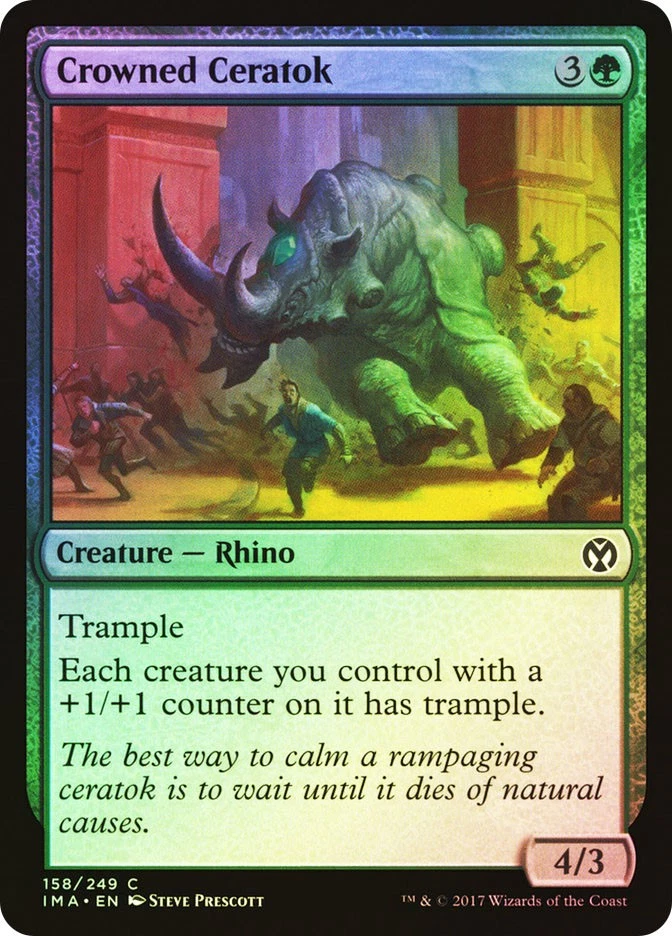 MTG FOIL Crowned Ceratok  - Iconic Masters #158 - Image 1 of 1