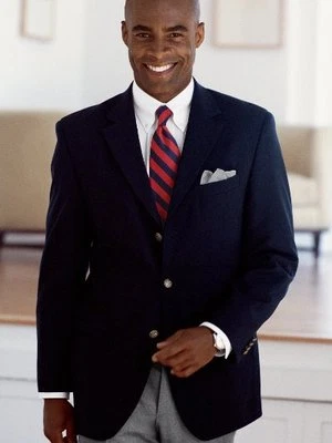 NWT Paul Fredrick WOOL 3Btn NVY TRAVEL BLAZER Jacket/Sportcoat Men43(42-44?)Long - Image 1 of 4