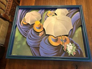 La Fiancee by Claude Theberge, Unusual Layered Acrylic Picture - Picture 1 of 12