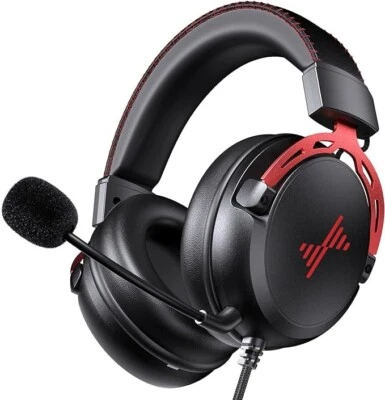 Wired Gaming Headset for PC, PS5, PS4, Xbox with Detachable Noise Canceling Mic - Image 1 of 4