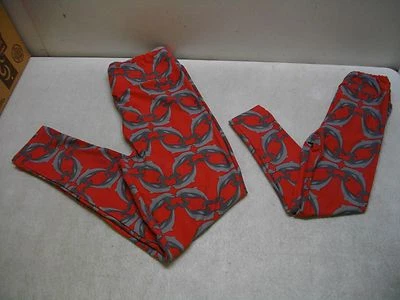 JUEGO LEGGINGS LULA ROE LULAROE MOMMY AND ME ROJO DELFÍN OS & KIDS S/M RARO DIFÍCIL DE ENCONTRAR Foto 1 de 4