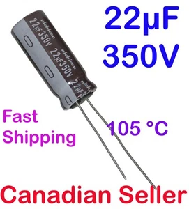 1/5/10pcs 22uF 350V 10x20mm 105C Nichicon CY High Ripple Current and Reliability - Foto 1 di 1