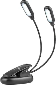 Clip-On Book Light with 10 Leds, 3 Color Options, Portable, Battery & USB Operat - Picture 1 of 8