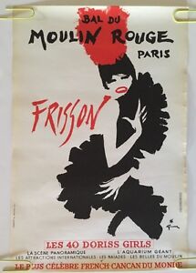 Gruau Frou Frou Moulin Rouge Original Vintage Poster Advertisement French pin-up