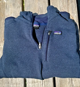 Patagonia Boys Better Sweater 1/4 Zip Fleece Jacket– Size XL 14 Navy Pullover - Picture 1 of 9