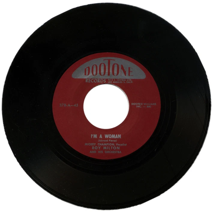 MICKEY CHAMPION With ROY MILTON & ORCHESTRA  "I'M A WOMAN c/w BAM-A-LAM"  R&B  - Image 1 of 1