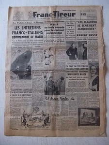 JOURNAL FRANC-TIREUR N°3253 du 11 JANVIER 1955 - ENTRETIEN FRANCO-ITALIENS - Imagen 1 de 1