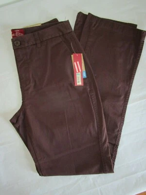 Pantalones chinos Merona para mujer de pierna recta granate elástico de algodón (2012) talla 6 Foto 1 de 4
