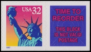 US 3122 Statue of Liberty 32c label horz pair (1 stamp) MNH 1997 - Picture 1 of 1