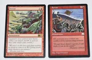 2x FERVOR Red Rare Enchantment WEATHERLIGHT & M13 MTG Card - Picture 1 of 4