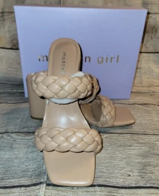 ¡NUEVO! Sandalia de tacón Madden Girl para mujer - rubor leche talla 7 nueva en caja Foto 1 de 4