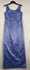 Adrianna Papell Boutique Evening Dress Maxi Sleeveless Sheath Blue Womens Size 6