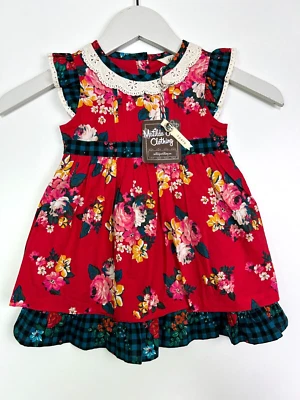 VESTIDO DE VACACIONES MATILDA JANE 12-18 MESES ROJO AZÚCAR CIRUELA ELIGE TU PROPIO CAMINO NUEVO Foto 1 de 4
