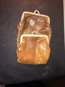 Cigarette Leather Case [Black] Pouch & Clip Top Vintage from the 70's - Picture 1 of 13