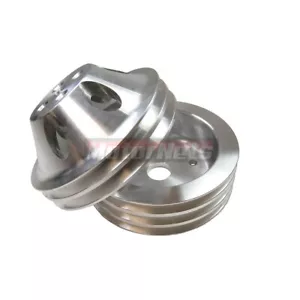 Kit de polea de cigüeñal de bomba de agua corta de aluminio de 2/3 ranuras para SBC Chevy 283-350 - Imagen 1 de 2