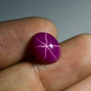 4 Cts Lab Created Pink Star Ruby Oval Shape Jewelry Making Cabochon  - Picture 1 of 3