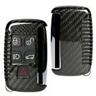 1Pc Black Carbon Fiber Car Auto Remote Key Shells Case Fit Land Range Rover