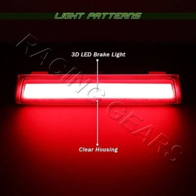 LUZ DE FRENO TRASERA APTA PARA CHEVY/SUBURBAN/TAHOE/YUKON XL LENTE TRANSPARENTE TERCERA BARRA LED Foto 1 de 4