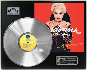 Madonna You Can Dance Silver LP Record Signature Display - Picture 1 of 3