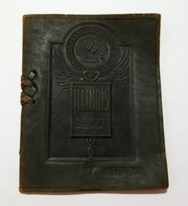 University of Illinois Commencement Booklet Leather Class of 1913 Medical - Picture 1 of 13