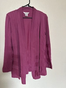 Exclusively Misook Damen Strickjacke klein vorne offen rosa - Bild 1 von 3