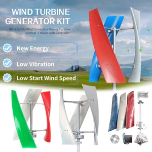 3000W 12V-48V Vertical Helix Wind Turbine Generator Windmühle Power mit Controller - Bild 1 von 19