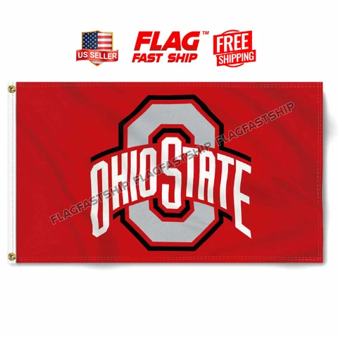 Ohio State University Buckeyes Flag 3x5 Banner Football Fast Free USA Shipping Cover