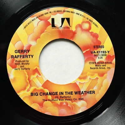 Gerry Rafferty - Big Change In The Weather/Baker Street 45 rpm Vinyl 7" Single - Image 1 of 4