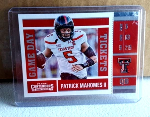 2017 PATRICK MAHOMES II PANINI CONTENDERS DRAFT PICK GAMEDAY TICKETS #15 ROOKIE - Picture 1 of 5