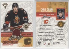 2002 Pacific Private Stock Titanium Authentic Game-Worn Jerseys /514 Chris Drury