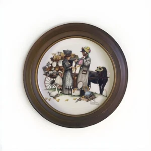 Vtg. Norman Rockwell Plate Limited “The Country Pedlar” Framed #4565/7500 - Picture 1 of 4