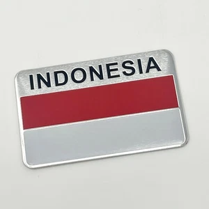 Calcomanía adhesiva insignia emblema coche bandera Indonesia 2"x 3" aluminio indonesio - Imagen 1 de 4