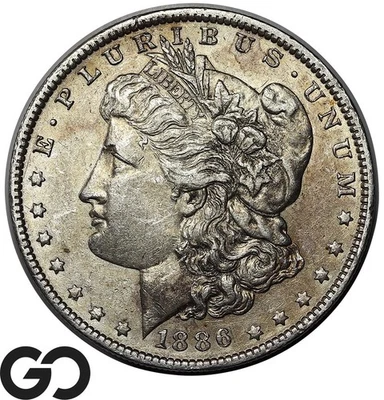 1886-O Morgan Silver Dollar Coin, Choice XF Better Date - Image 1 of 3