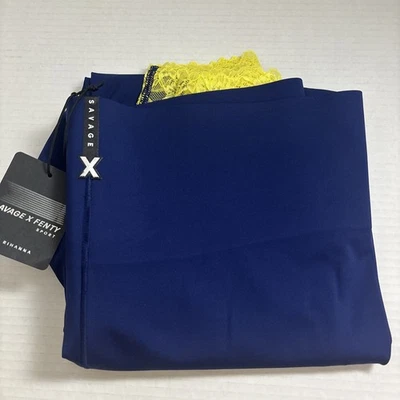 Новые леггинсы Savage X Fenty Sport от Rhianna синие кружевные желтые размер деталей 3X  - Изображение 1 из 4