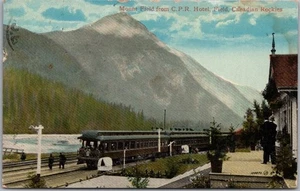 1913 FELD, B.C. Kanada Postkarte "Mount Field from CPR Hotel" Zugszene - Bild 1 von 2