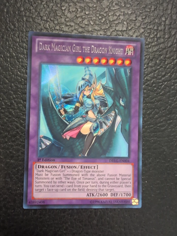 YuGiOh! Dark Magician Girl The Dragon Knight DRLG-EN004 Secret Rare 1st Edtn NM - Image 1 of 1