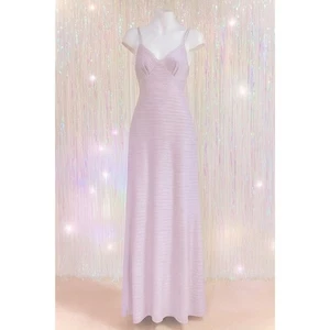 Vintage 90s Y2K Harlow Dress Maxi Length Fitted Lilac Purple SIze 12 Fitted - Picture 1 of 11