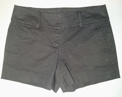 Pantalones cortos de ciudad Ann Taylor negros de algodón tiro bajo ~ talla 2P (se adapta a 30 en cintura) Foto 1 de 3