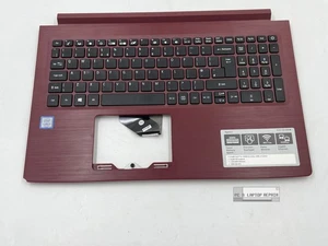 Genuine OEM Acer Aspire A315-53 Palmrest Top Cover UK Keyboard Red 6B.H48N2.011 - Afbeelding 1 van 4
