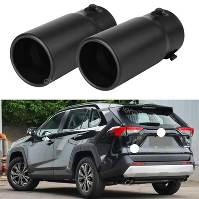 For Toyota Rav4 Black Car Exhaust Pipe Tip Rear Tail Throat Muffler Tailpipe Foto 1 de 4