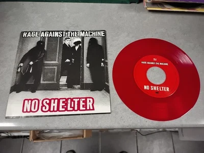 RAGE AGAINST THE MACHINE No Shelter RARE RED COLORED 7" VINYL 1998 - Image 1 of 4