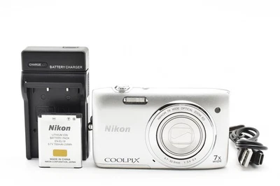 [MINT] Nikon COOLPIX S3400 Silver 20.0MP 7x Zoom Compact Digital Camera Fr Japan - Image 1 of 4