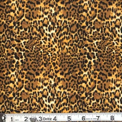 Tela con estampado de piel de animal de leopardo cuarto de grasa 18" x 22" Foto 1 de 2