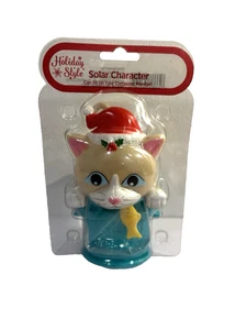 Holiday Style Solar Powered Dancer Christmas Holiday Santa Cat - Picture 1 of 9