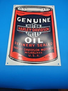 HARLEY-DAVIDSON Motoröl ONE QUART CAN - Milwaukee Wisconsin - 14x10 BLECHSCHILD - Bild 1 von 4