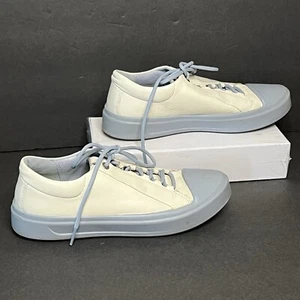 ecco blue and white Flexture t-cap low top leather lace up sneakers women's 7 - Picture 1 of 13