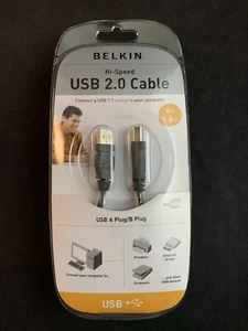 Belkin Hi-Speed 6ft USB 2.0 Cable F3U133v06 - Picture 1 of 2