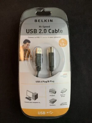 Belkin Hi-Speed 6ft USB 2.0 Cable F3U133v06 - Image 1 of 2