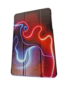 Case For Samsung Galaxy  8.4" Tab A T307  Berkinarts Neon Lines Blue Pink Design - Picture 1 of 7
